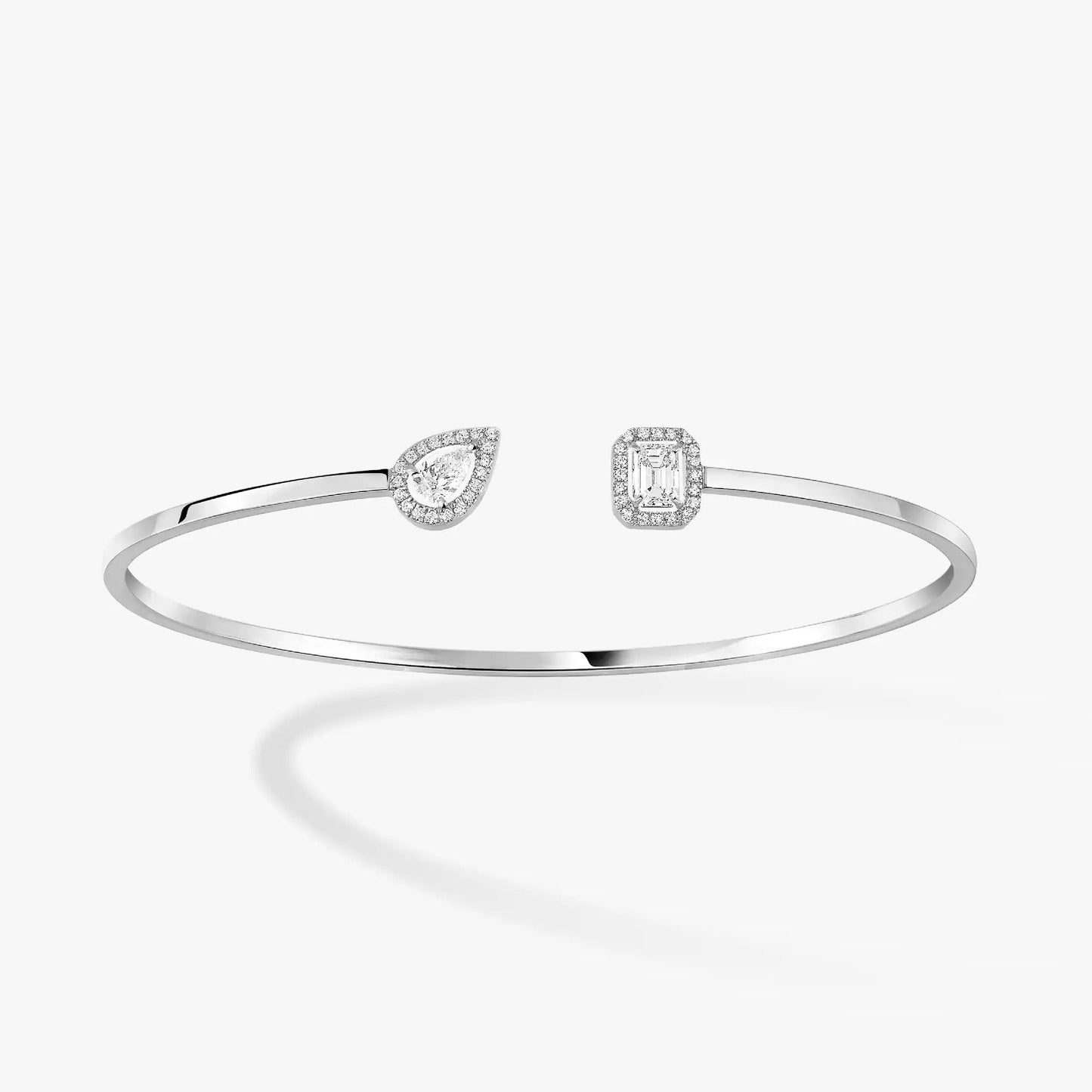 [Panda Jewelry]JONC FLEX MY TWIN TOI & MOI SILVER DIAMOND BRACELET