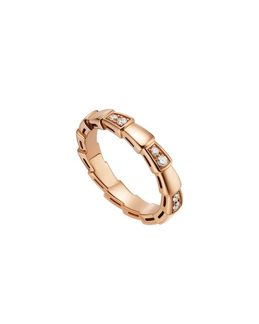 [Panda Jewelry]SERPENTI RING PINK GOLD  3MM