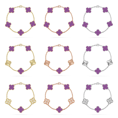 [Panda Jewelry] CLOVER 5 MOTIF VIOLET BRACELET COLLECTION