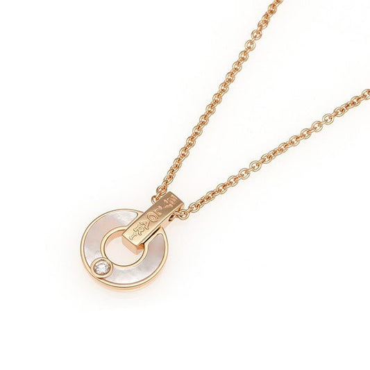 [Panda Jewelry]GARI NECKLACE PINK GOLD MOP