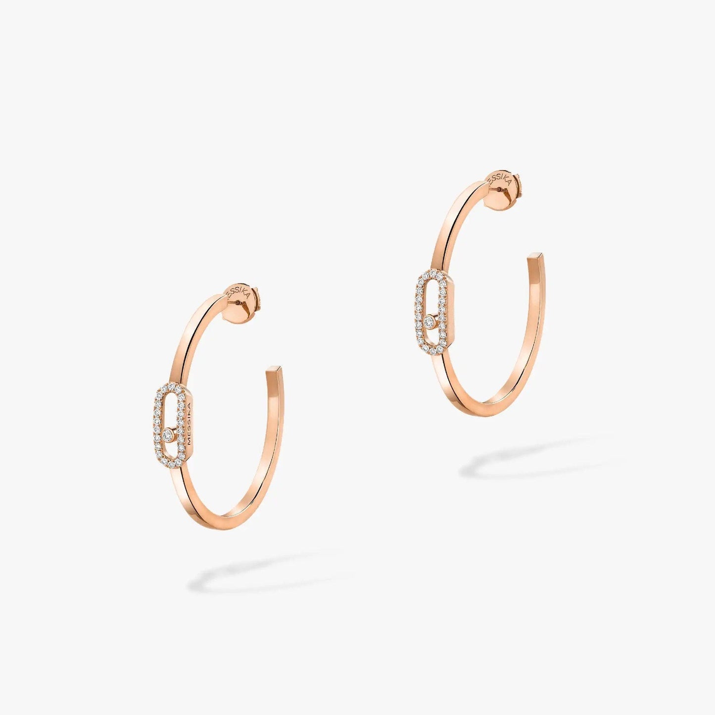 [Panda Jewelry]CREOLES MOVE UNO PM DIAMOND EARRINGS