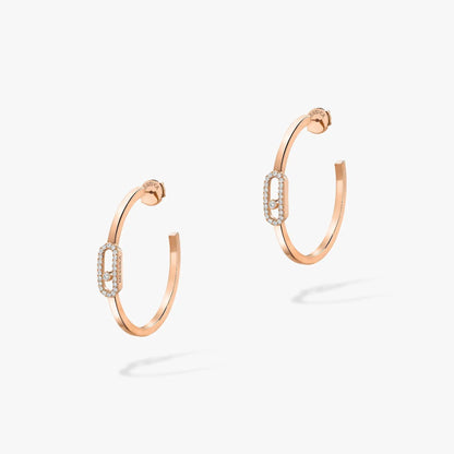 [Panda Jewelry]CREOLES MOVE UNO PM DIAMOND EARRINGS