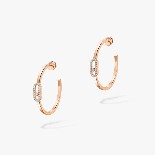 [Panda Jewelry]CREOLES MOVE UNO PM DIAMOND EARRINGS