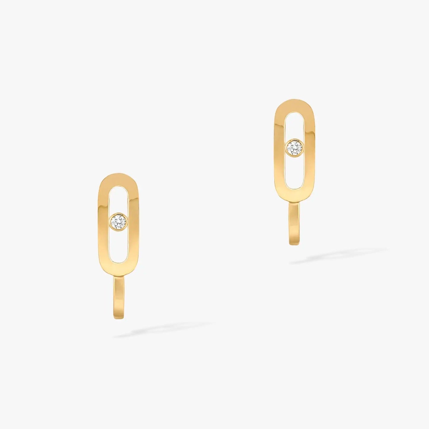 [Panda Jewelry]CREOLES MOVE UNO MINI 1 DIAMOND EARRINGS