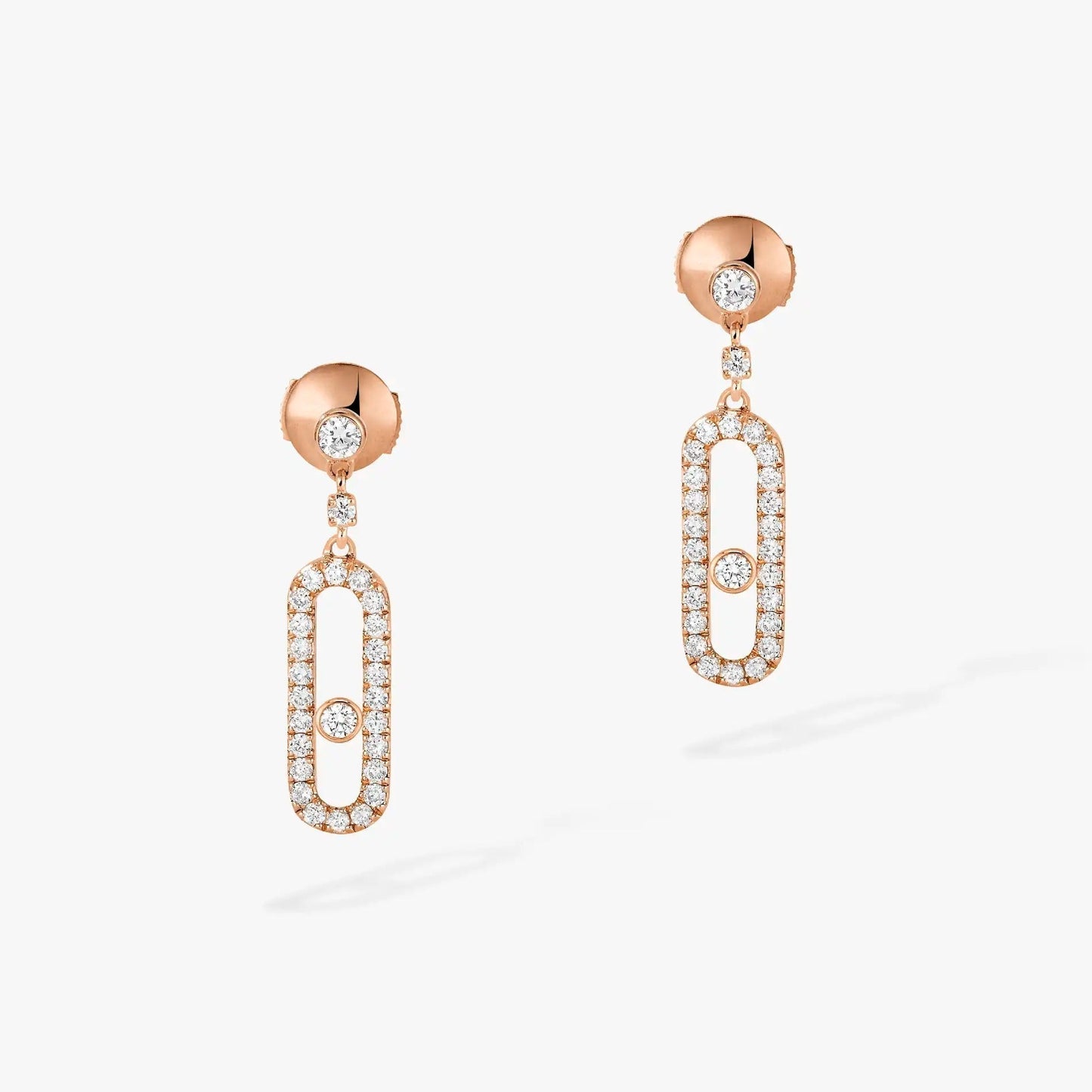 [Panda Jewelry]DORMEUSES MOVE UNO DIAMOND EARRINGS