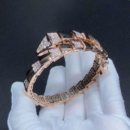 [Panda Jewelry]SERPENTI WIDE BRACELET PINK GOLD DIAMOND