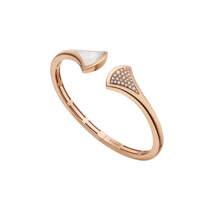 [Panda Jewelry]DREAM BRACELET OPEN PINK GOLD MOP DIAMOND