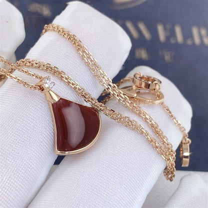 [Panda Jewelry]DREAM NECKLACE CARNELIAN 1 DIAMOND