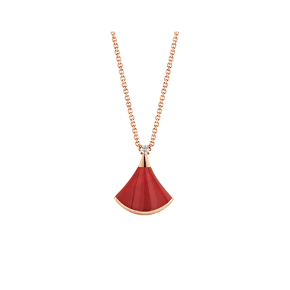 [Panda Jewelry]DREAM NECKLACE CARNELIAN 1 DIAMOND