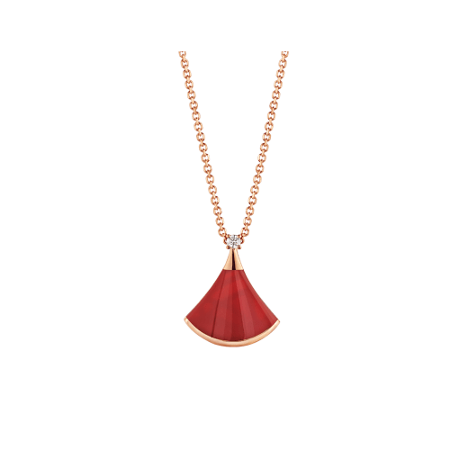[Panda Jewelry]DREAM NECKLACE CARNELIAN 1 DIAMOND