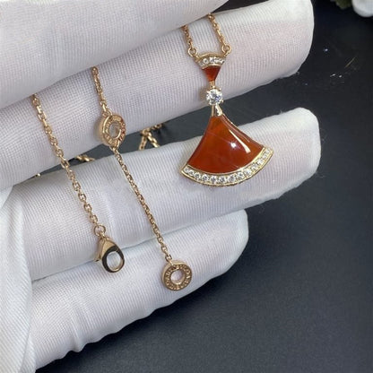 [Panda Jewelry]DREAM NECKLACE CARNELIAN DIAMOND