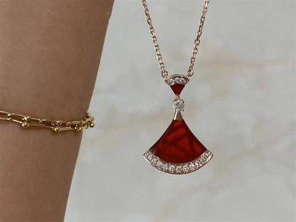 [Panda Jewelry]DREAM NECKLACE CARNELIAN DIAMOND