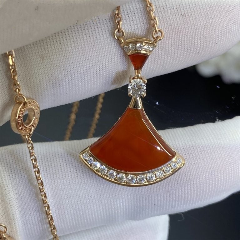 [Panda Jewelry]DREAM NECKLACE CARNELIAN DIAMOND