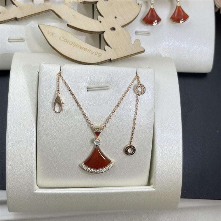 [Panda Jewelry]DREAM NECKLACE CARNELIAN DIAMOND