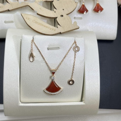 [Panda Jewelry]DREAM NECKLACE CARNELIAN DIAMOND