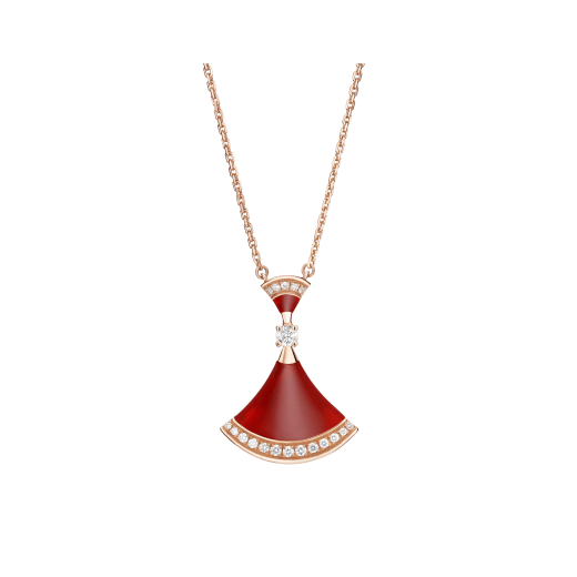 [Panda Jewelry]DREAM NECKLACE CARNELIAN DIAMOND