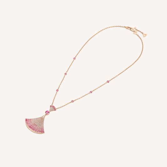 [Panda Jewelry]DREAM NECKLACK DIAMOND PINK GOLD