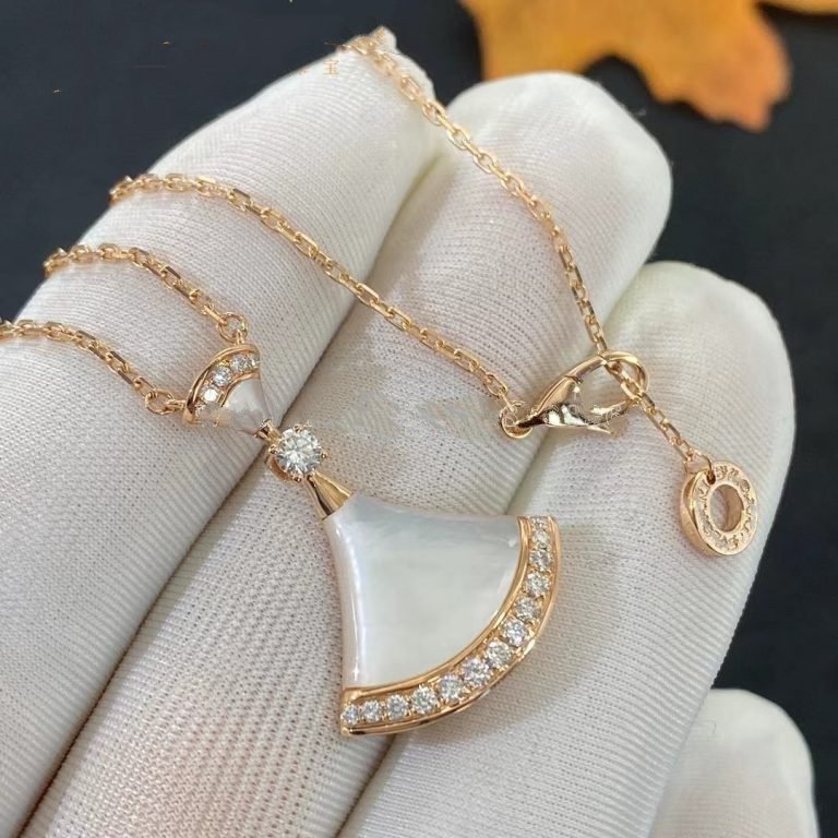 [Panda Jewelry]DREAM NECKLACE MOP PINK GOLD DIAMOND