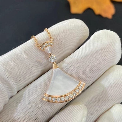 [Panda Jewelry]DREAM NECKLACE MOP PINK GOLD DIAMOND