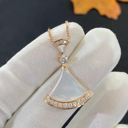 [Panda Jewelry]DREAM NECKLACE MOP PINK GOLD DIAMOND
