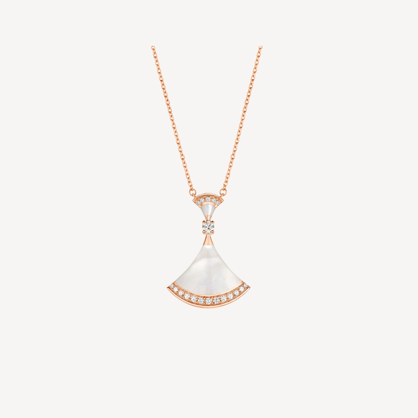 [Panda Jewelry]DREAM NECKLACE MOP PINK GOLD DIAMOND