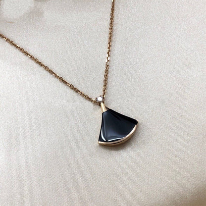 [Panda Jewelry]DREAM NECKLACE ONYX 1 DIAMOND