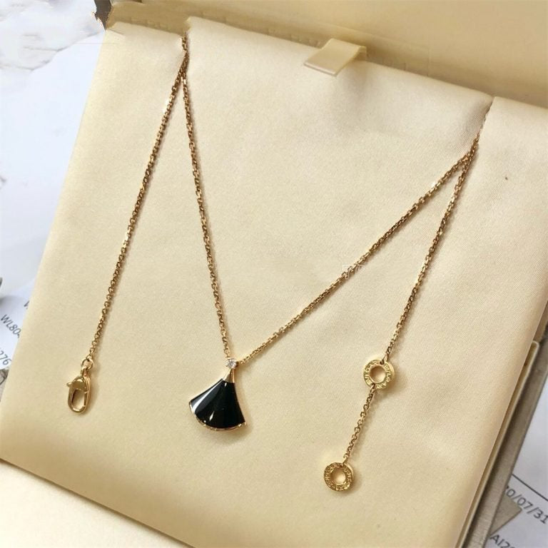 [Panda Jewelry]DREAM NECKLACE ONYX 1 DIAMOND