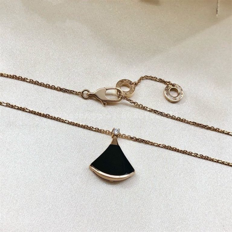 [Panda Jewelry]DREAM NECKLACE ONYX 1 DIAMOND
