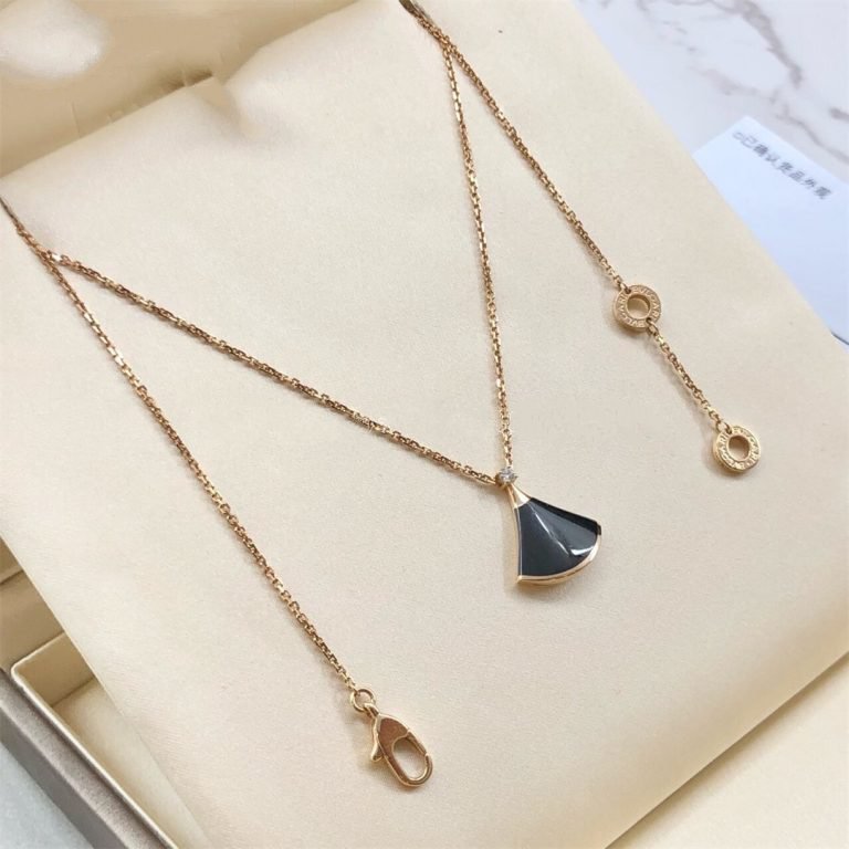 [Panda Jewelry]DREAM NECKLACE ONYX 1 DIAMOND