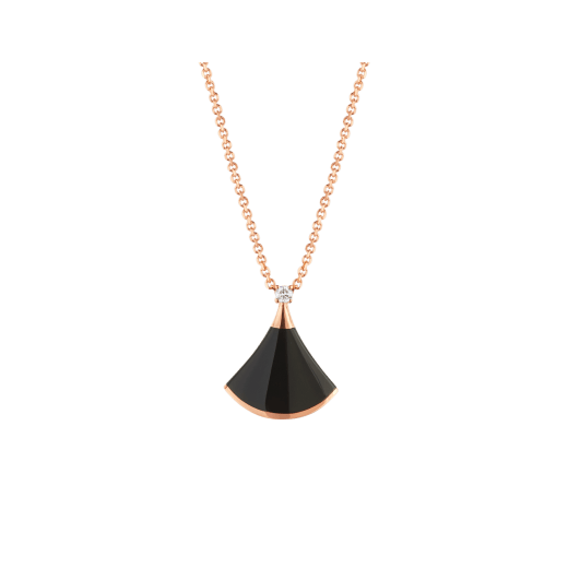 [Panda Jewelry]DREAM NECKLACE ONYX 1 DIAMOND