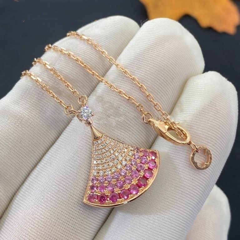[Panda Jewelry]DREAM NECKLACE PINK GOLD PINK DIAMOND