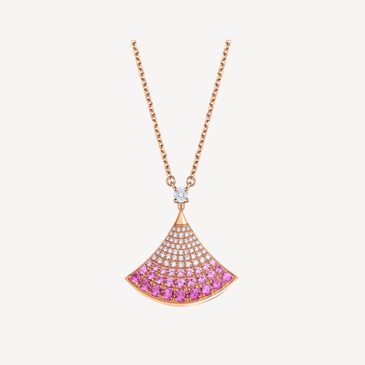 [Panda Jewelry]DREAM NECKLACE PINK GOLD PINK DIAMOND