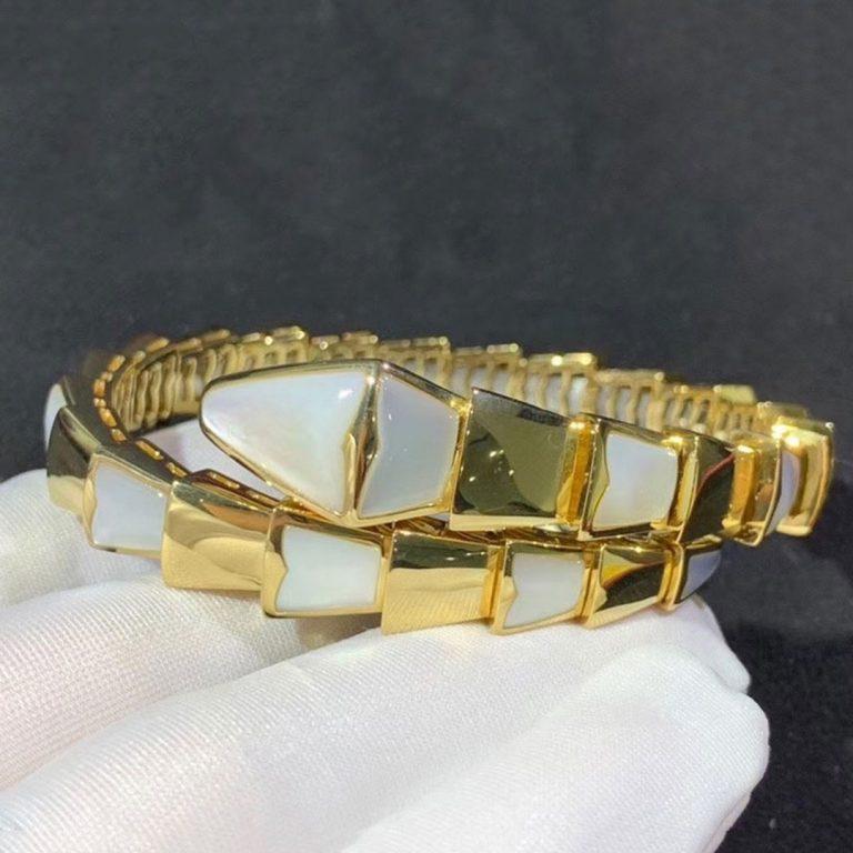 [Panda Jewelry]SERPENTI BRACELET MOP GOLD