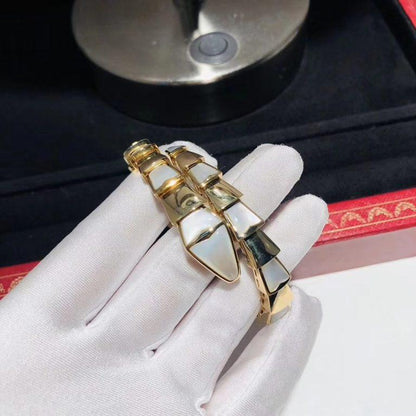 [Panda Jewelry]SERPENTI BRACELET MOP GOLD