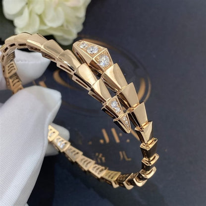 [Panda Jewelry]SERPENTI BRACELET DIAMONDS PINK GOLD