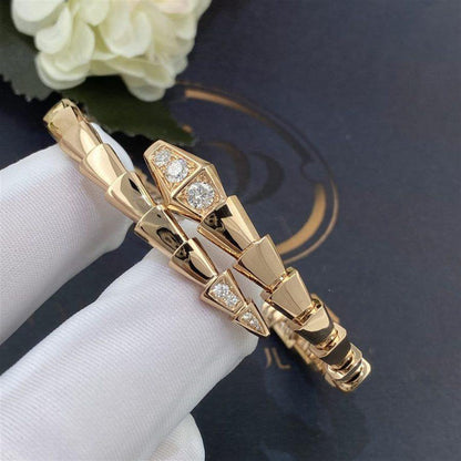 [Panda Jewelry]SERPENTI BRACELET DIAMONDS PINK GOLD