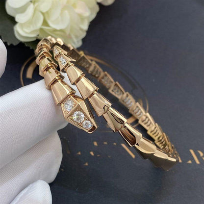 [Panda Jewelry]SERPENTI BRACELET DIAMONDS PINK GOLD