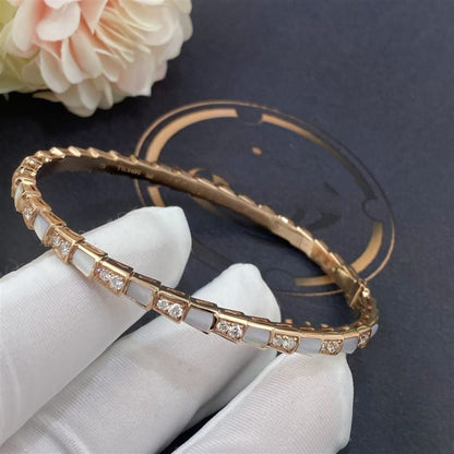 [Panda Jewelry]SERPENTI BRACELET PINK GOLD MOP DIAMOND