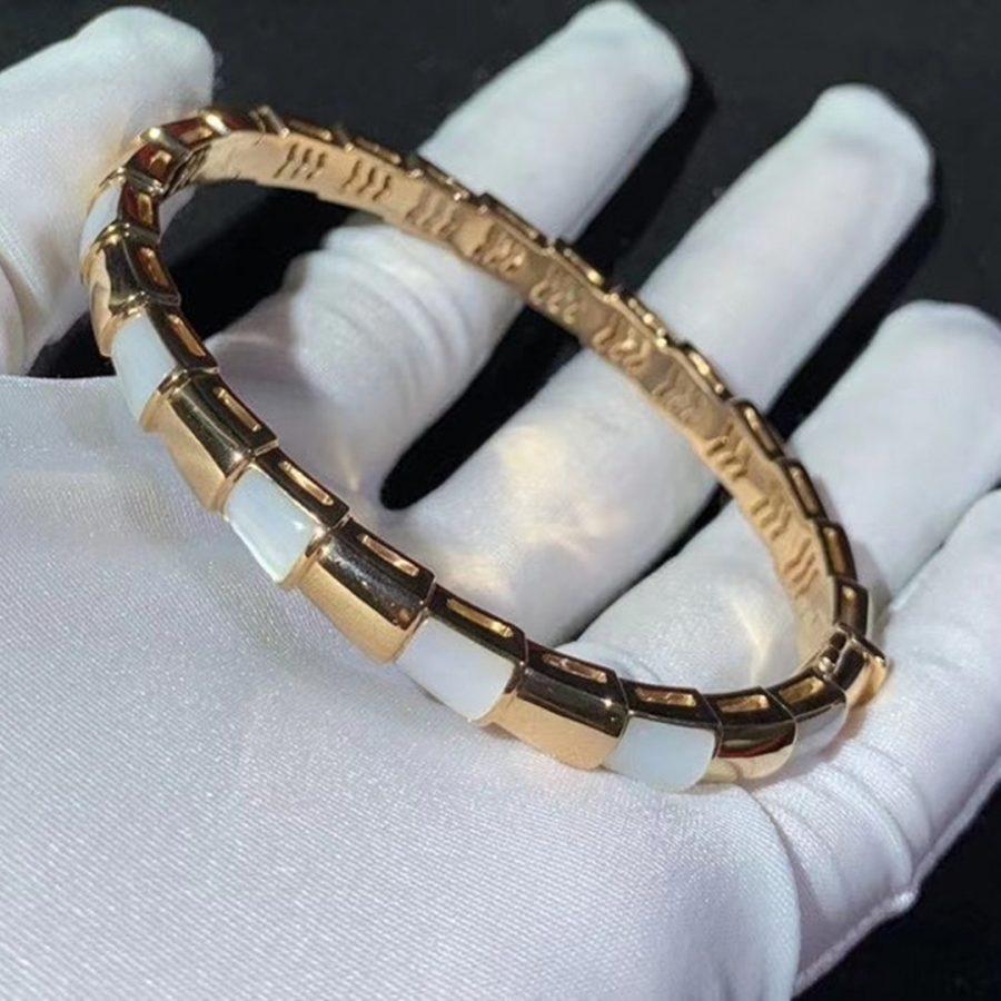 [Panda Jewelry]SERPENTI BRACELET PINK GOLD MOP