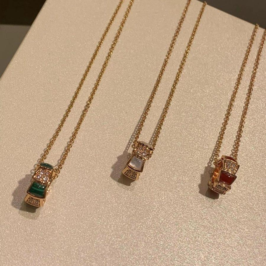 [Panda Jewelry]SERPENTI PEDANT DIAMOND NECKLACE