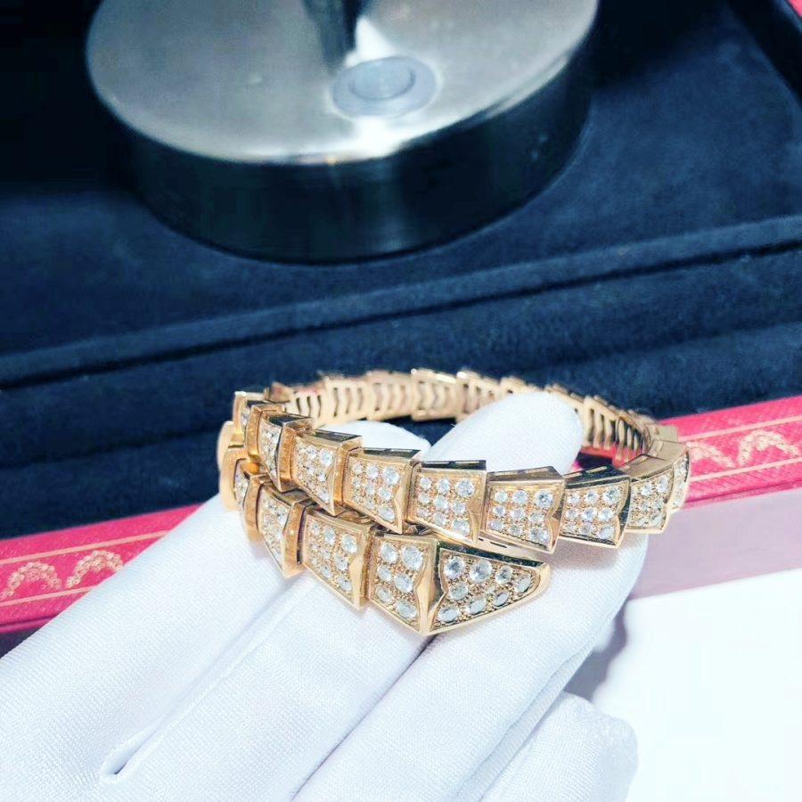 [Panda Jewelry]SERPENTI BRACELET 8MM PINK GOLD DIAMOND