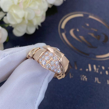 [Panda Jewelry]SERPENTI RING PINK GOLD DIAMOND