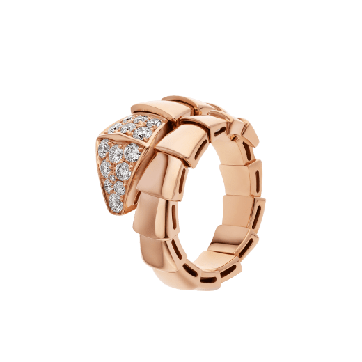 [Panda Jewelry]SERPENTI RING PINK GOLD DIAMOND