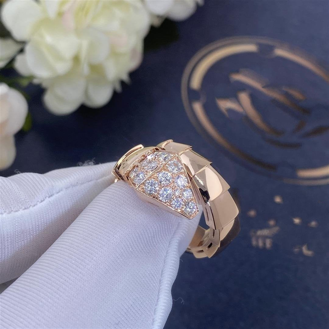 [Panda Jewelry]SERPENTI RING PINK GOLD DIAMOND