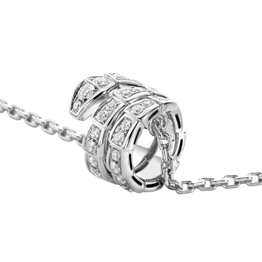 [Panda Jewelry]SERPENTI  NECKLACE DOUBLE RING DIAMOND
