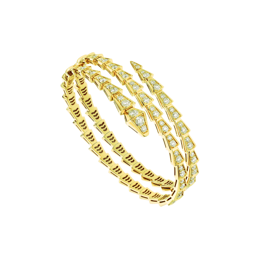 [Panda Jewelry]SERPENTI BRACELET GOLD DIAMOND DOUBLE ROW