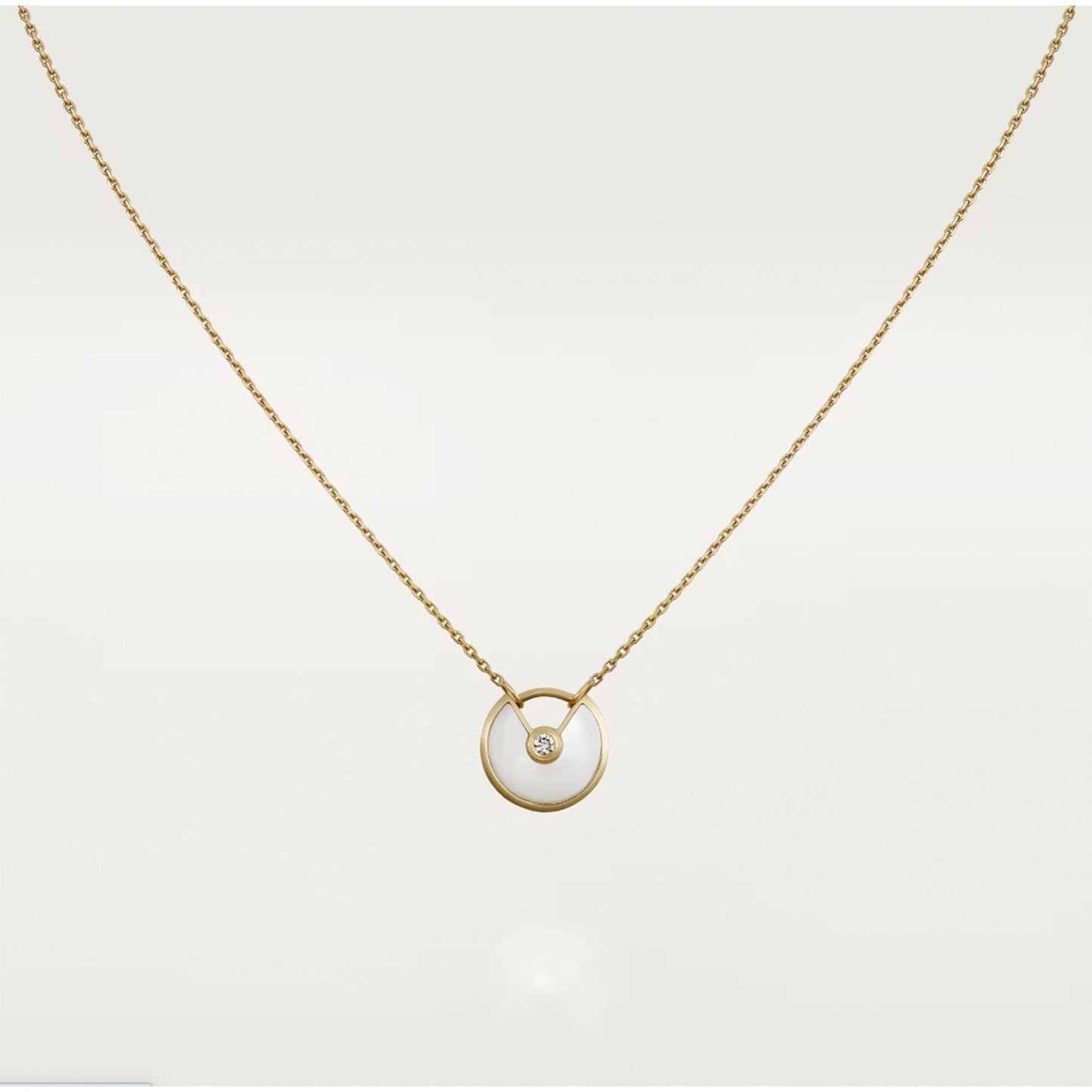 [Panda Jewelry]AMULETTE ROSE GOLD MOP NECKLACE