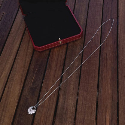 [Panda Jewelry]AMULETTE SILVER FULL DIAMOND NECKLACE