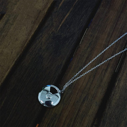 [Panda Jewelry]AMULETTE SILVER FULL DIAMOND NECKLACE