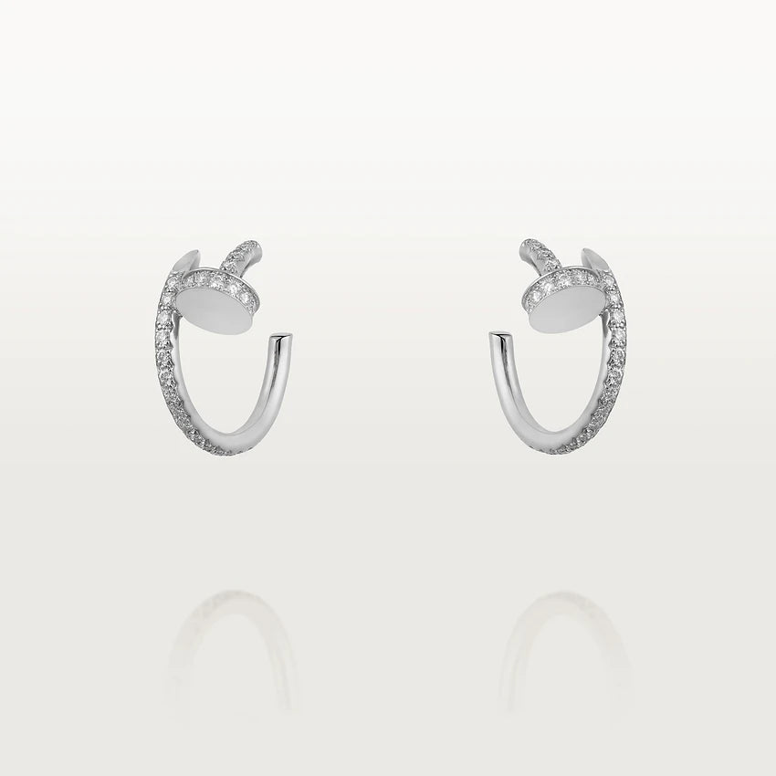 [Panda Jewelry]JUSTE EARRINGS 12.75MM SILVER DIAMOND